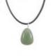 Collier Aventurine verte AAA - pendentif pierre roulée + cordon