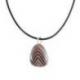 Collier Agate Botswana AAA - pendentif pierre roulée + cordon