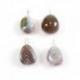 Collier Agate Botswana AAA - pendentif pierre roulée + cordon