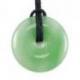 Donut ou Pi Chinois en Aventurine verte 3cm + cordon - Pendentif ou bracelet