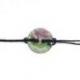 Donut ou Pi Chinois en Fluorite multicolore 3cm + cordon - Pendentif ou bracelet