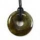Donut ou Pi Chinois en Labradorite 3cm + cordon - Pendentif ou bracelet