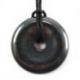 Donut ou Pi Chinois en Hématite 3cm + cordon - Pendentif ou bracelet