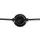 Donut ou Pi Chinois en Obsidienne noire 3cm + cordon - Pendentif ou bracelet