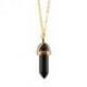 Collier doré + pendentif pointe Onyx