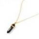 Collier doré + pendentif pointe Onyx