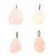 Collier en Quartz Rose AAA - Pendentif en pierre roulée + cordon
