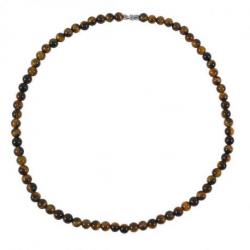 Ras de cou / collier de perles en Oeil de Tigre - perles 6mm