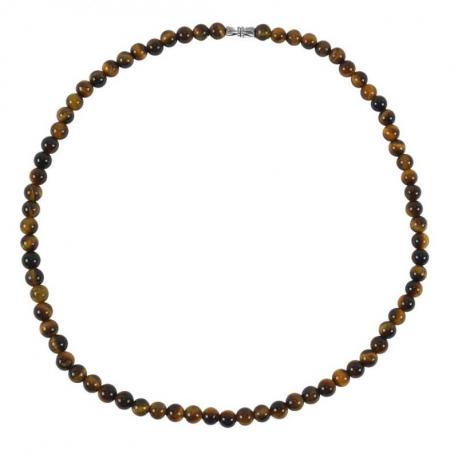 Ras de cou / collier de perles en Oeil de Tigre - perles 6mm