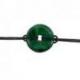 Donut ou Pi Chinois en Malachite 30mm + cordon - Pendentif ou bracelet