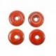 Donut ou Pi Chinois en Jaspe rouge 30mm + cordon - Pendentif ou bracelet