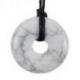 Donut ou Pi Chinois en Howlite 30mm + cordon - Pendentif ou bracelet