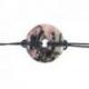 Donut ou Pi Chinois en Rhodonite 30mm + cordon - Pendentif ou bracelet