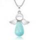 Collier  "Mon Ange gardien" en Howlite turquoise