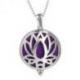 Collier Aromathérapie avec pendentif diffuseur de parfum, motif Fleur de Lotus