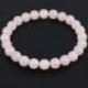 Bracelet Quartz rose - boules 8mm