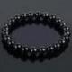 Bracelet Onyx / Agate noire - boules 8mm