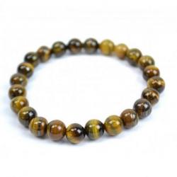 Bracelet Oeil de Tigre - boules 8mm