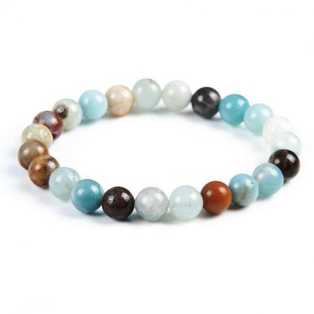 Bracelet Amazonite - boules 8mm Bracelet Amazonite - boules 8mm