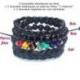 Combo 4 bracelets tendance pour homme en cuir, bois et pierres fines. 