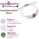 Bracelet Porte-bonheur "Amour". Agate mousse, quartz rose, pierre de lune.
