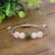 Bracelet Porte-bonheur "Amour". Agate mousse, quartz rose, pierre de lune.