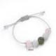 Bracelet Porte-bonheur "Amour". Agate mousse, quartz rose, pierre de lune.