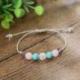 Bracelet Porte-bonheur "Protection". Turquoise, améthyste, pierre de lune, quartz rose