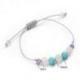 Bracelet Porte-bonheur "Protection". Turquoise, améthyste, pierre de lune, quartz rose