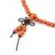 Bracelet Tibétain, Mala en perles de bois 6mm + noeud sans fin. Coloris camel