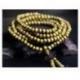 Bracelet Tibétain, Mala en perles de bois 6mm + noeud sans fin. Coloris vert