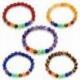 Bracelet 7 chakras Onyx rouge - boules 8mm