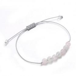 Bracelet Porte-bonheur "Amour Maternel". Pierre de lune, quartz rose