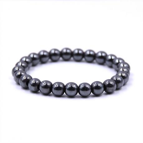 Bracelet Hématite - boules 8mm