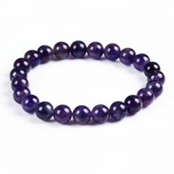 Bracelet Améthyste - boules 8mm