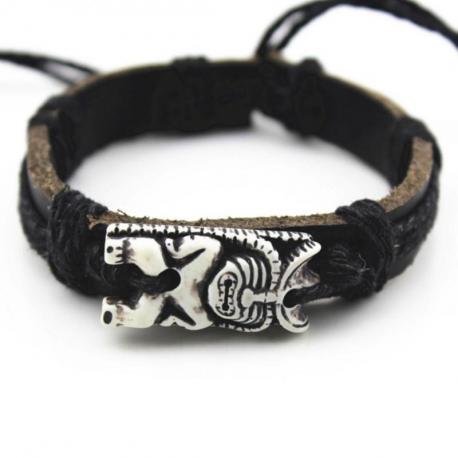 Bracelet avec statuette  Tiki - bijou maori Hawaï Tahiti