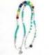 Mala tibétain en Howlite, pierres des 7 chakras et symbole Fleur de lotus