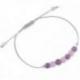 Bracelet Porte-bonheur "Sensuelle". Quartz rose, améthyste.