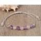 Bracelet Porte-bonheur "Sensuelle". Quartz rose, améthyste.