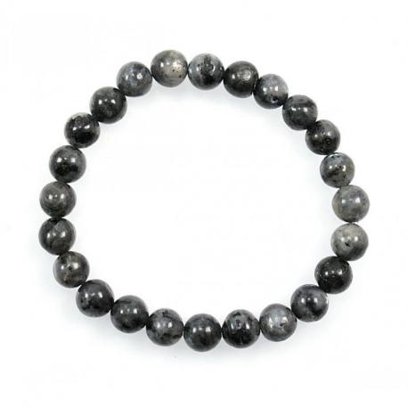 Bracelet Labradorite grise - boules 8mm