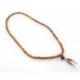 Bracelet Tibétain, Mala en perles de bois 8mm + noeud sans fin. Coloris camel