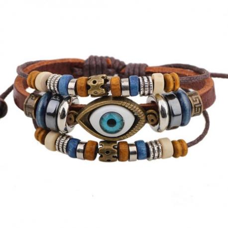 Bracelet porte-bonheur pour homme. Protection contre le mauvais oeil