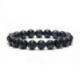 Bracelet Howlite noire - boules 8mm