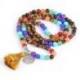Mala tibétain en Oeil de tigre et pierres des 7 chakras