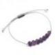 Bracelet Porte-bonheur "Optimisme" en améthyste.