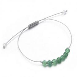 Bracelet Porte-bonheur "Sagesse" en aventurine verte.