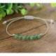 Bracelet Porte-bonheur "Sagesse" en aventurine verte.