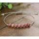Bracelet Porte-bonheur "Compassion" en rhodochrosite.