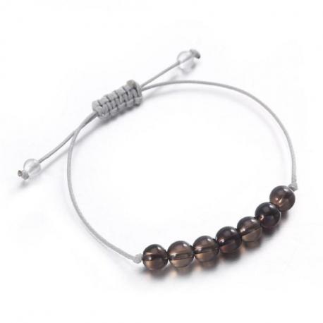 Bracelet Porte-bonheur "Lucidité" en quartz fumé.