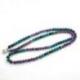 Bracelet Mala 108 perles en Chrysocolle et Améthyste 8mm - Symbole fleur de Lotus